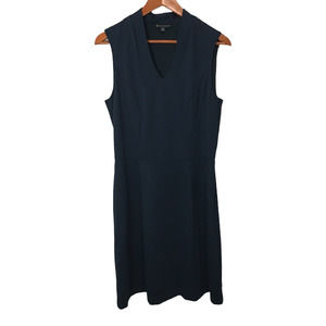 Brooks Brothers Women's Sleeveless Dress Size 10 Navy Blue Work Academia